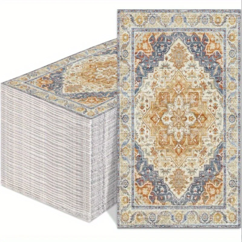 Ethnische Vintage-Persische Servietten, geeignet für Wohnzimmer, Schlafzimmer und Küche, mit saugfähigem marokkanischem und böhmischem Stil.