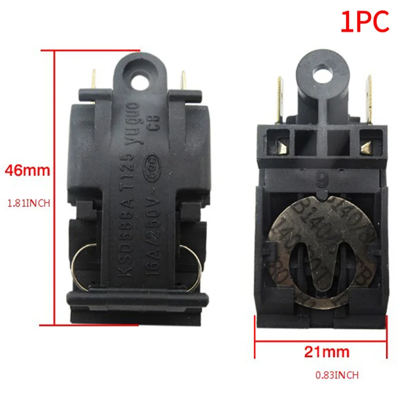 1PC 13A/16A Switch Electric Kettle Thermostat Switch Steam Medium Kitchen Parts Accessories.