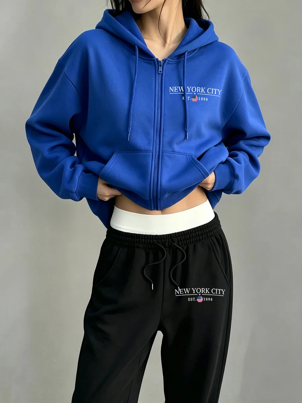 Hoodie Women Oversized - Conjunto de 2 piezas de sudadera