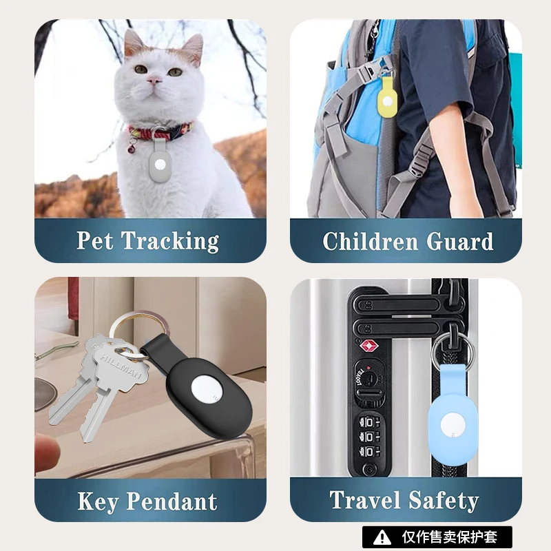 

Silicone Protective Case for Xiaomi Tag Drop-Proof Protective Cover with Hook, Portable Keyring Cover, Easy Installation