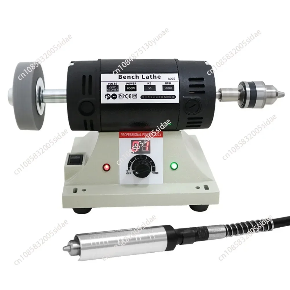 High-Power Bench Grinder, Electric Eoodworking, Jade Carving, Polishing Machine, 0.3-4mm Flexible Shaft Handle, 220V, 800W