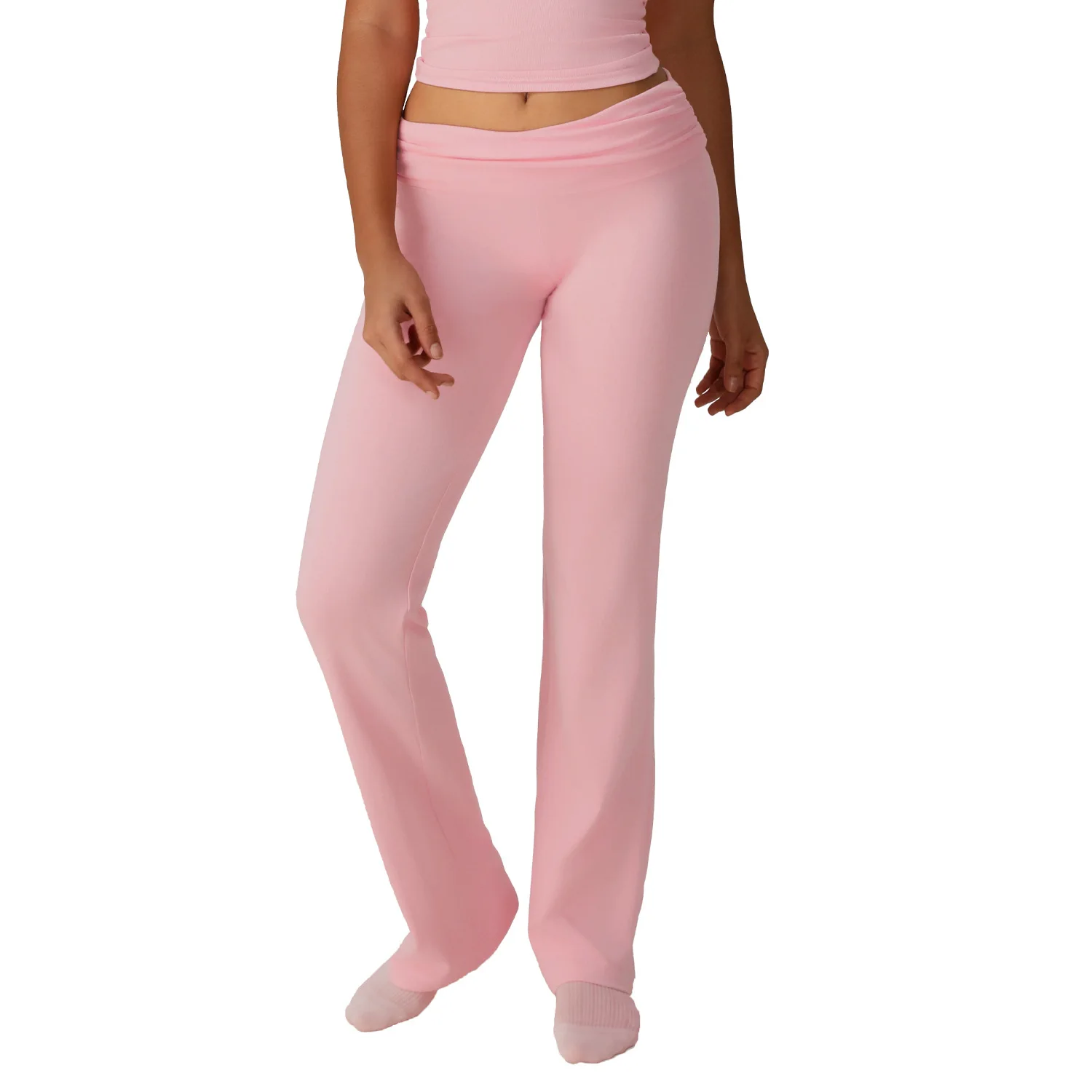 

Mermaid Curve Pleated Micro Yoga Pants High Waist Abdominal Tight Running Sports Wide Leg Pants Slim-fit All-match Flared Pants