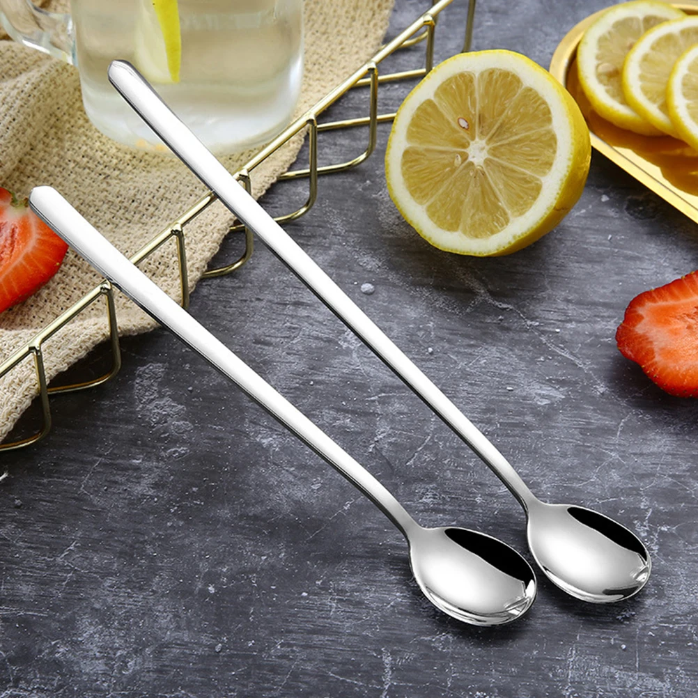 

4 Pcs Stainless Steel Spoon Set Simple Kitchen Utensils Easy Wash Dry Elegant Cooking Tools Ice Cream Dinner Tableware