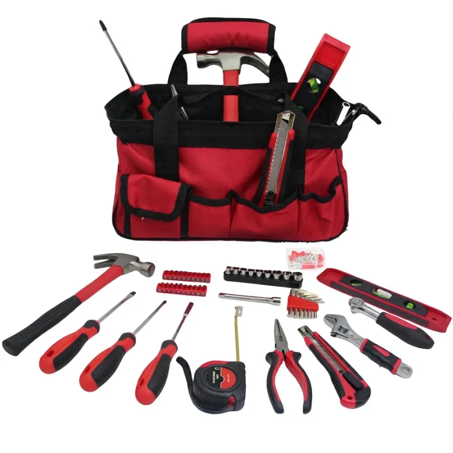 

Portable Small Tool Kit - Starter Tool Kit with Durable Bag, Ideal for Home, Apartment, Dorm, Office Daily Maintenance, Good Gi
