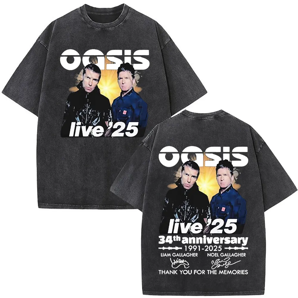 Rock Band O-Oasis Live 25 Tour Don't Look Back in Anger T Shirt