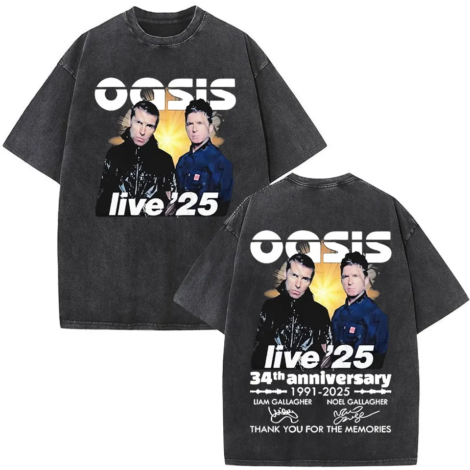 oasis live '25 Tシャツ Oasis Live 25 Tour T-Shirt - Viralstyle