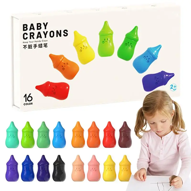 

Palm Grip Crayons Toddler Coloring Wax Crayons 8 Colors 16 Colors 24 Colors Finger Crayons Kids Art Supplies For Girls Boys Kids