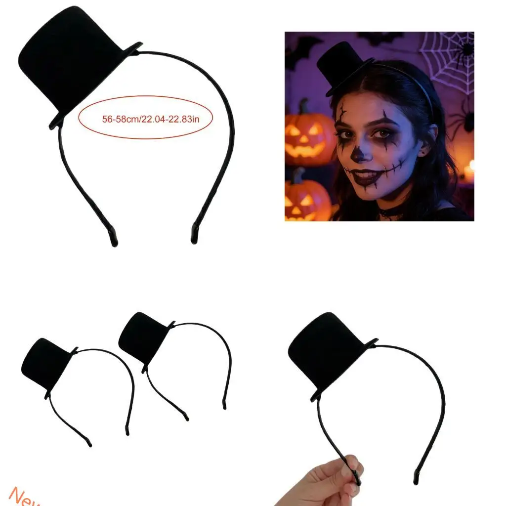 

2 шт., маленький цилиндр, повязка для волос, незаменимый головной убор для вечеринки, удобный головной убор с быстрой клипсой и