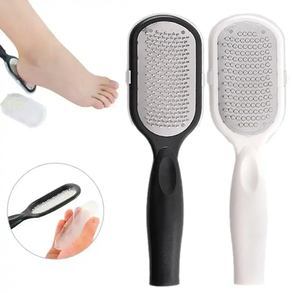 Foot Scrubber Stainless Steel Portable Rasp Pedicure Foot File Callus Remover Dead Skin Foot Scraper For Wet Dry Foot Care N5o0