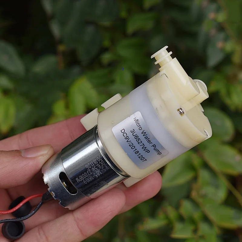 DC 9V Large Flow Small Mini 385 Motor Diaphragm Water Pump Micro Self-priming Suction Water Pump DIY Dispenser Tea Table Pumping