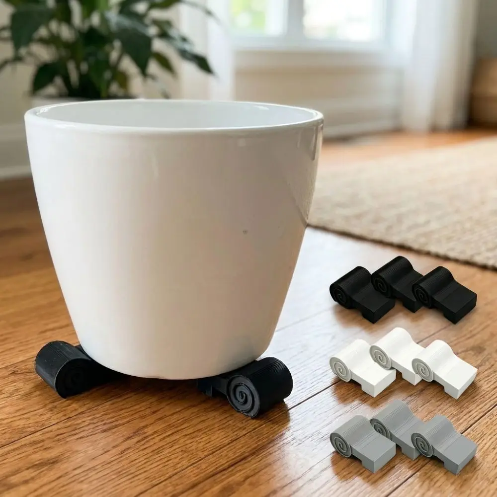 3Pcs 3D Printed Flower Pot Elevator Feet Fast Drainage Prevent Root Rot Mini Cylindrical Plant Pot Risers Wear-resistant