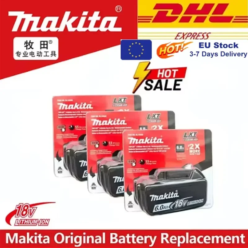 Batteria al litio ricaricabile Makita 18V, sostituisce la batteria Makita 18V 6.0Ah BL1830, BL1850, batteria per utensili elettrici Makita.