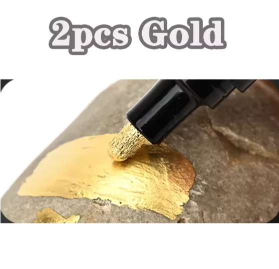 1/2 Stuks Spiegel Marker Pen Diy Reflecterende Verf Pennen Spiegel Markers Chroom Goud/Zilver Marker Handtekening auto Styling Art Craftwork