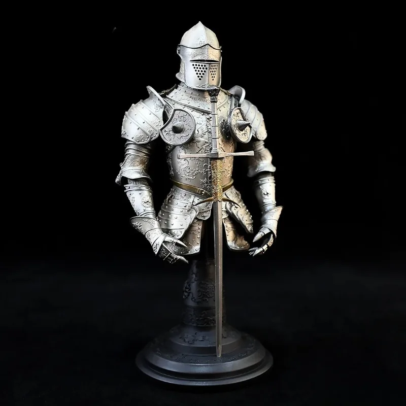 Long Fei Rabbit Dance 190MM Home Decoration Resin Ornament, 2nd Generation of European Medieval Knight Armor