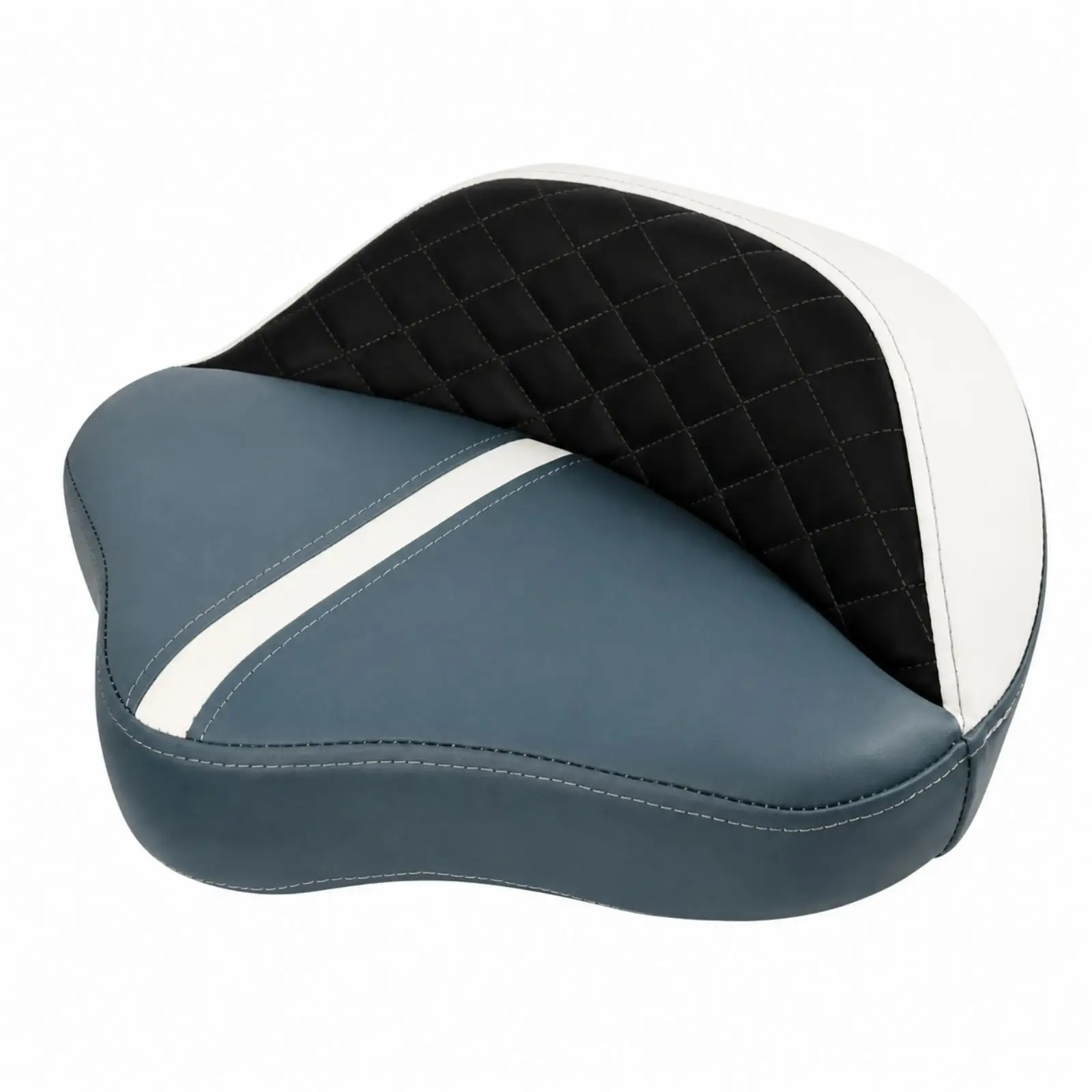 Angler Boat Seat with Shaped Sponge Padding and Marine Grade Leather Cover for Long Fishing Sessions Onboard