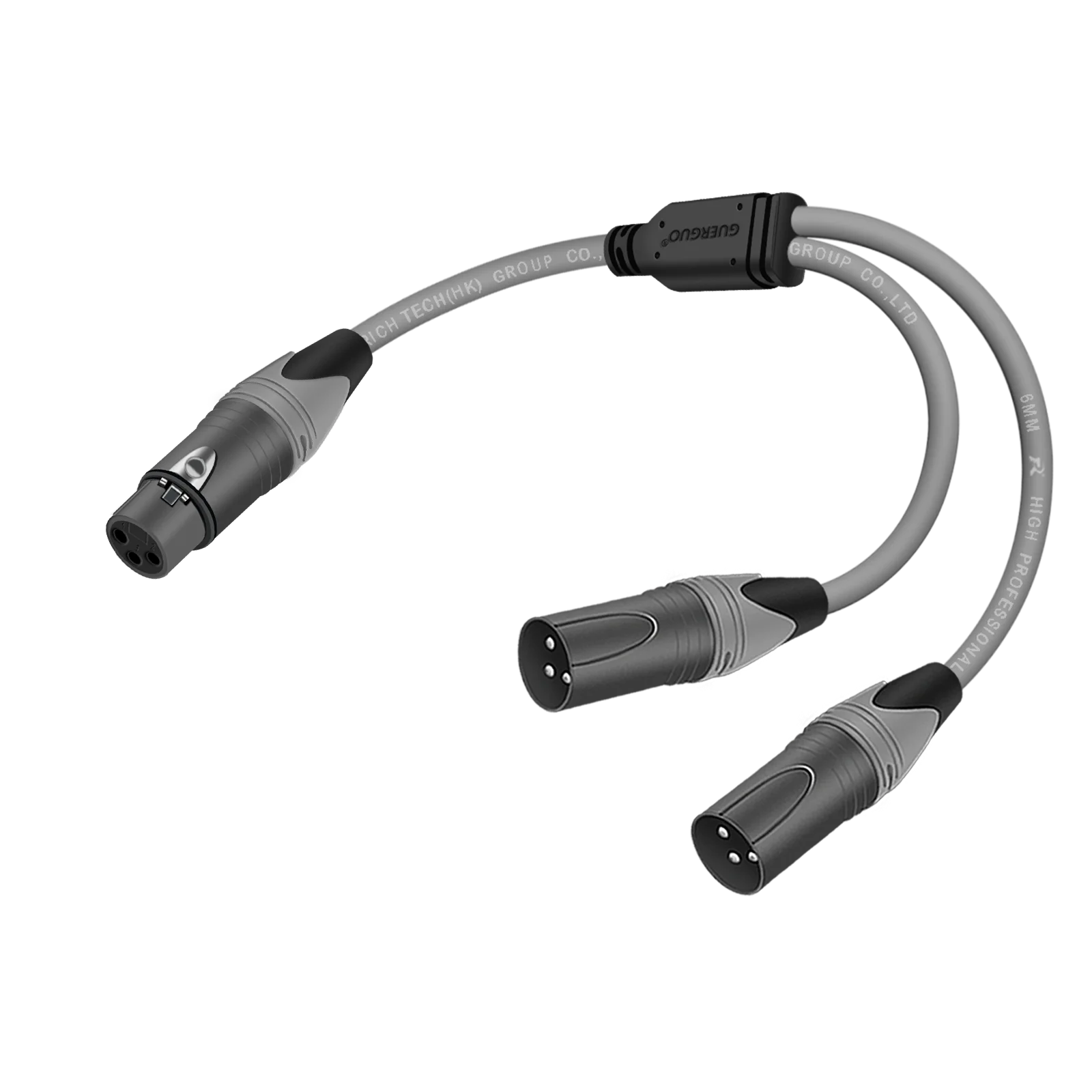 3-Pin XLR-Buchse auf Dual-2-Stecker Y-Splitter Audio-Adapterkabel für Verstärker, Lautsprecher, Kopfhörer, Mixer – Detail 10