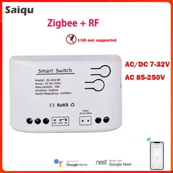 1CH Tuya Smart Relay Zigbee Receive Module Switch AC/DC 12V 24V RF433 Wireless Remote Control With Smart Life Alexa Google