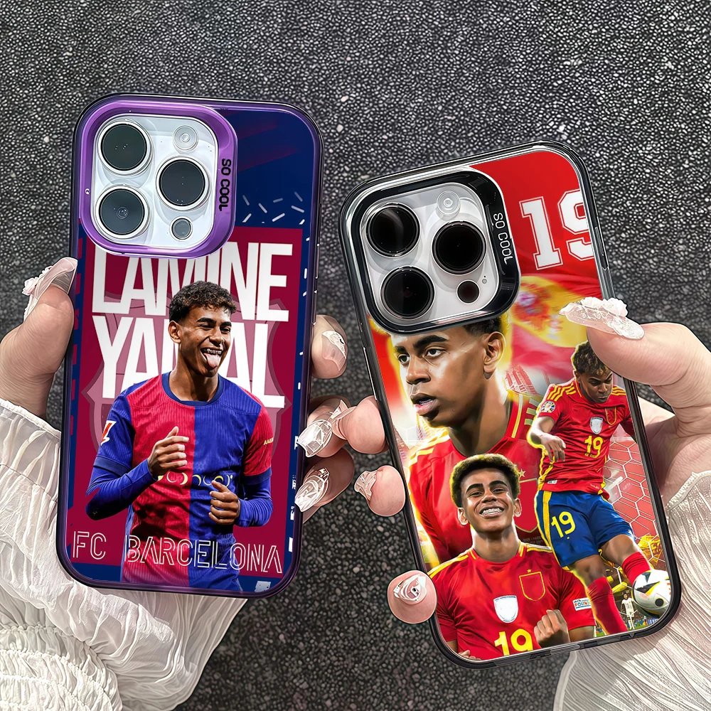 เคสโทรศัพท์ลายดาวฟุตบอล สำหรับ Samsung S25 S24 S23 A07 A17 A06 4G 5G ป้องกันแบบ IMD สีสันสดใส ลาย L-lamine Y-yamal