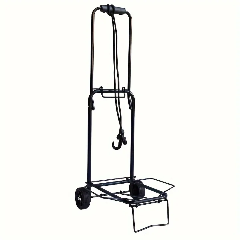 Folding Hand Cart Portable Compact Luggage Cart Tool Cart Small Trailer Can Bear about 25KG Can Be Used for Pulling Goods Handli