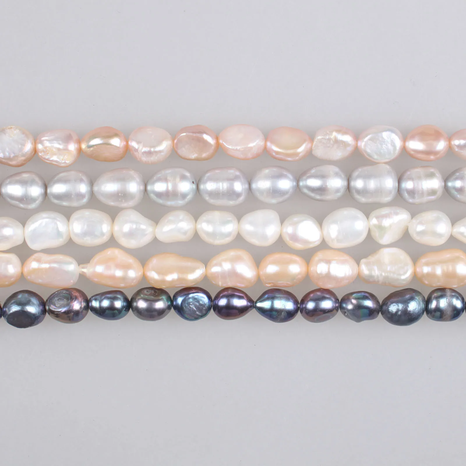 Natural Pearl Beads Pink White Black Irregular Freshwater Pearl Loose Beads 9-10mm For Diy Bracelet Necklace Jewelry Making