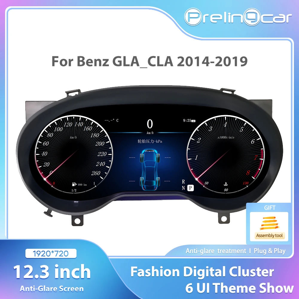 12.3 LCD Digital Dashboard Cluster For Mercedes Benz GLA_CLA 2014-2019 Years NTG 4.5 5.0 Auto Instrument Paneel Cockpit Speedme