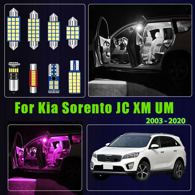 Für Kia Sorento JC XM UM 2003-2011 2012 2013 2014 2018 2019 2020 Auto-LED-Lampen Fahrzeuginnenbeleuchtung Deckenleuchten Leseleuchten Zubehör