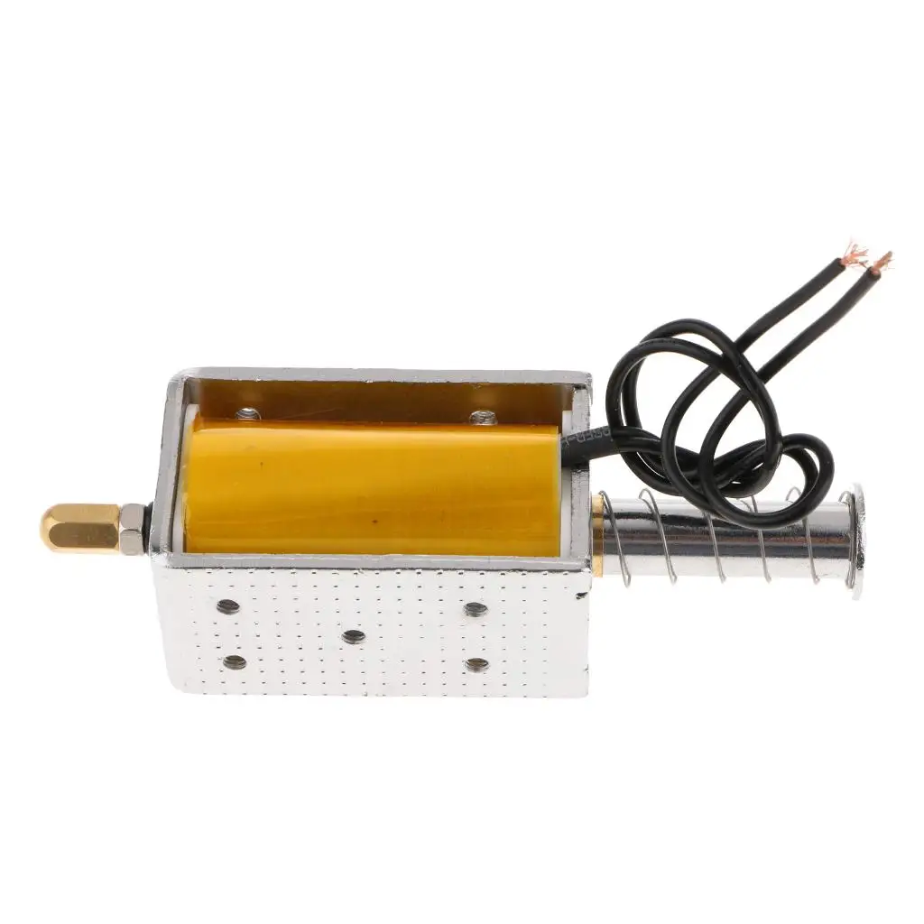 Blesiya DC220V Push Type Open Frame Solenoid Electromagnet 34.5mm 20N 2KG