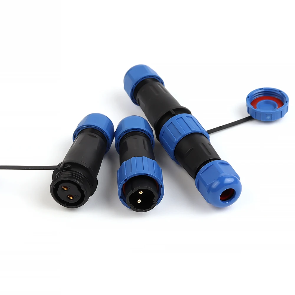 LP/SP16 Docking Screw type IP68 Waterproof Cable Wire Aviation Plug Socket Connectors 2/3/4 Pin Male Female No Welding Wiring