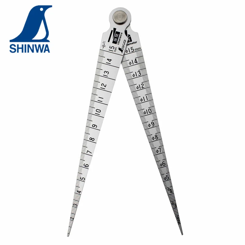 shinwa gap gauge de gravado de alta precisao calibre de feltro 115 mm furo calibre regua de diametro interno 62620 aco inoxidavel 01