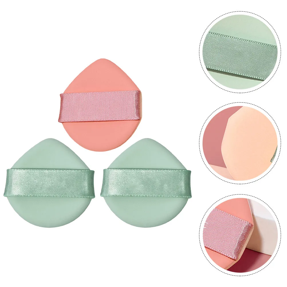 

3Pcs Makeup Puff Double-Sided Non-Latex Soft Powder Puff Portable Makeup Sponge for Wet Dry Foundation Powder