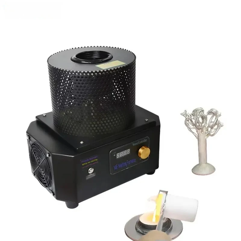 

4KG furnace casting copper, aluminum and iron melting induction electric industrial furnace jewelry equipment
