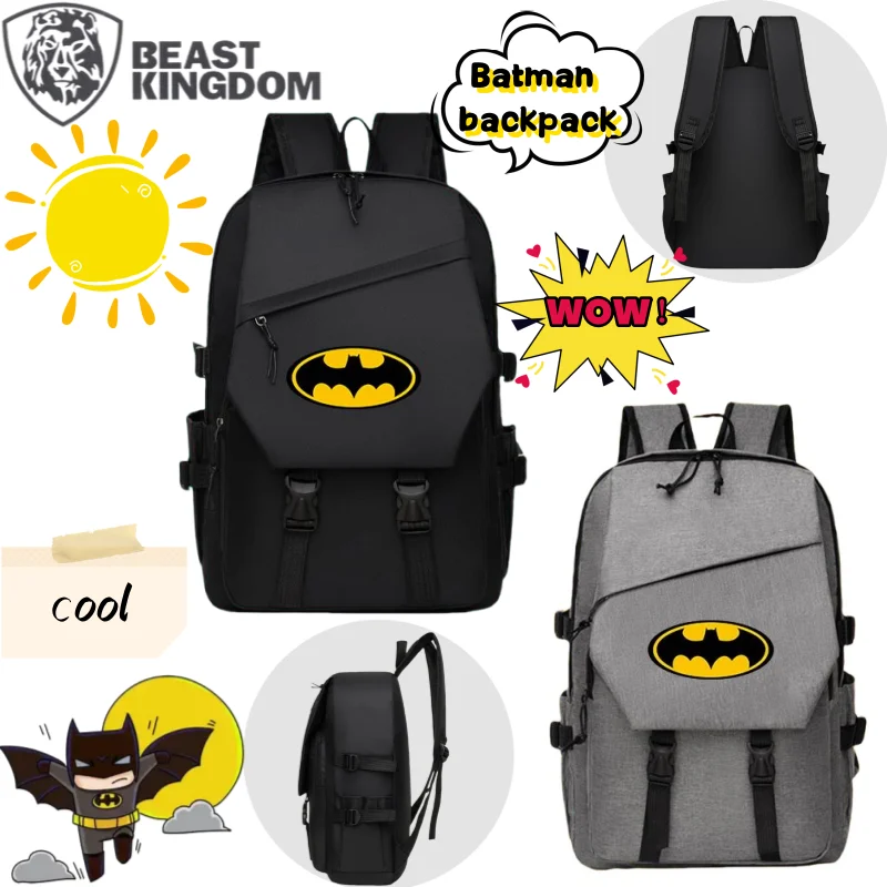 

Рюкзак BeastKingdom Batman, креативная дорогая сумка для защиты позвоночника с принтом «сделай сам», большая вместительная портативная студенческая сумка для защиты позвоночника