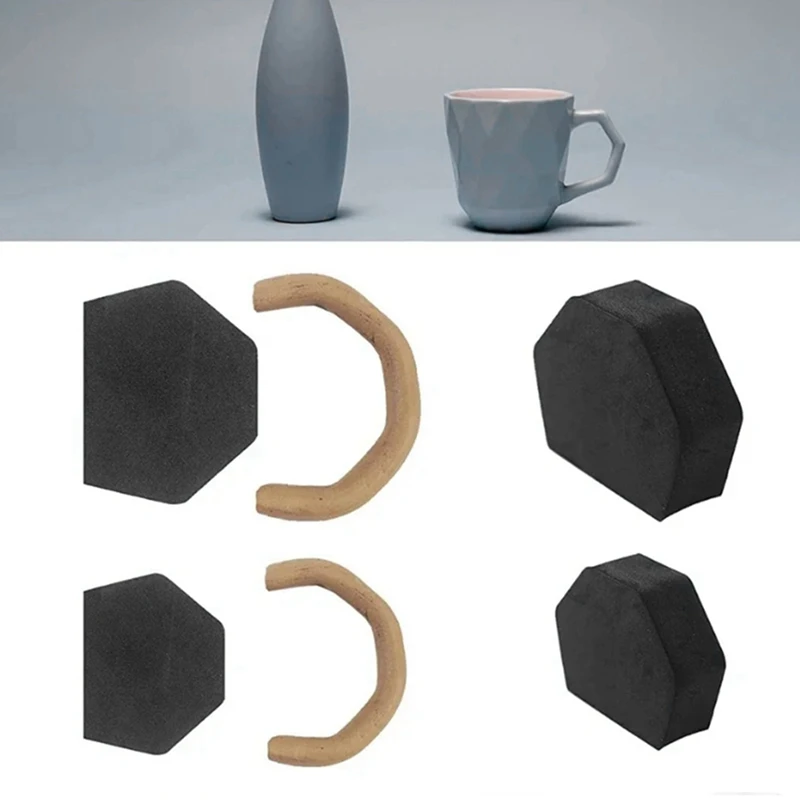 مجموعة قوالب مقبض كوب الفخار مكونة من 12 كوبًا يمكنك صنعها بنفسك