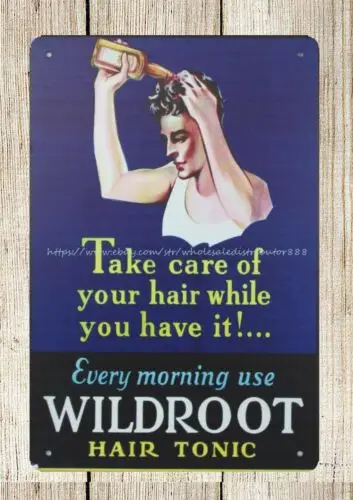 Wildroot Hair Tonic metal tin sign big posters for wall