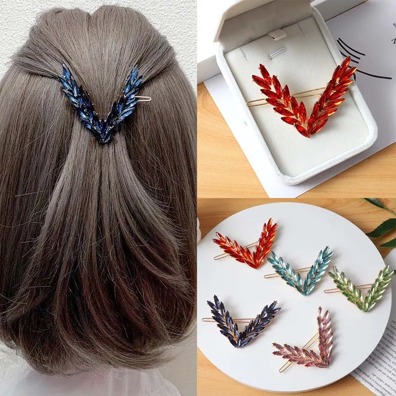 Fashion Women Hair Hairpin Shining Crystal Rhinestone Luxury Girls Hairpin Hair Accessories Headwear Gift Ornaments