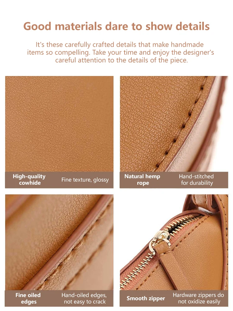 DIY Leather 2023 New Women Design Small Crescent Moon Crossbody Messenger Bag Hobos Shoulder Bags Purse Fashionable Handbags