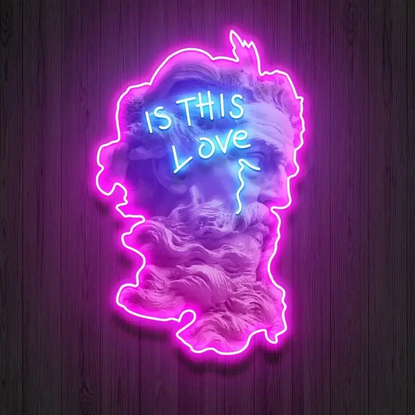 Is The Love Neon Sign Neon Sign,Acrylic ArtWork, Is This Love Neon sign, Custom Neon Sign,Neon Sign Art, Wall Decor Living Room