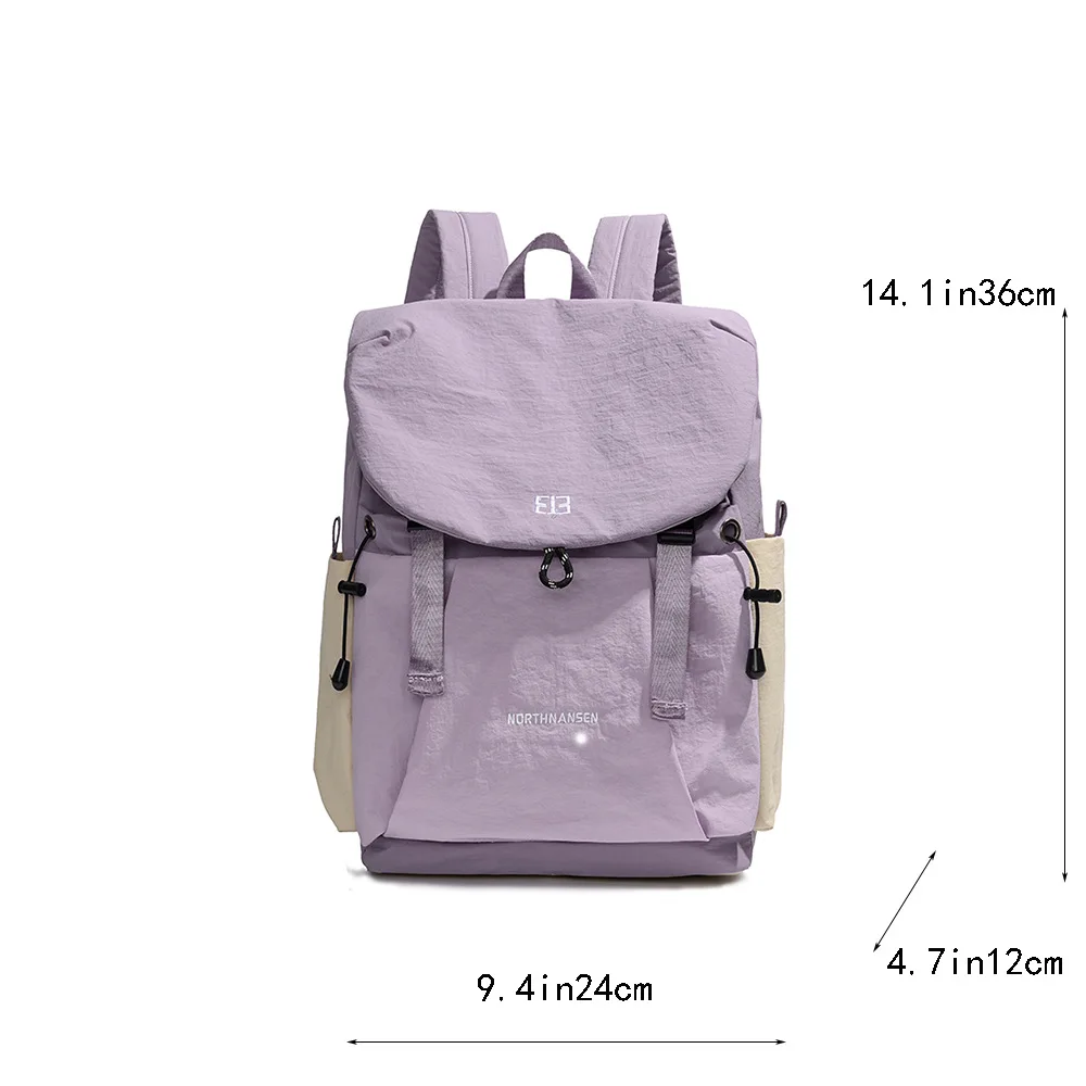 Leve impermeável náilon clamshell estudante ombro mochila viagem cor colisão emenda grande capacidade bolsa