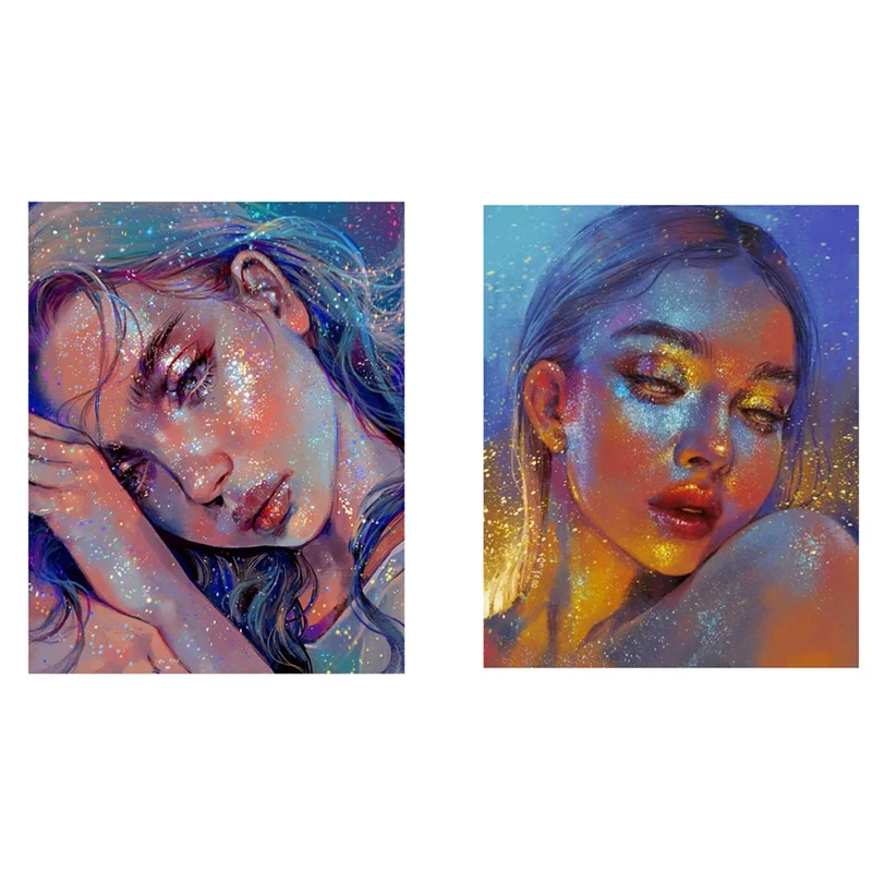 Diamante Pintura Retrato De Menina, Mosaico DIY, Rodada Completa, Sala De Artesanato Mobiliário De Arte, 5D, 30x40cm