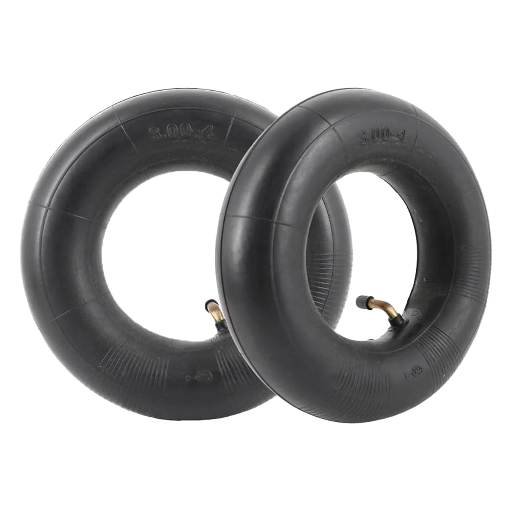 Pack Of 4 Inner Tubes With TR87 Valve For Wheelbarrow, Sack Truck, Handcart 3.00-4, 10X3, 260X85 Black