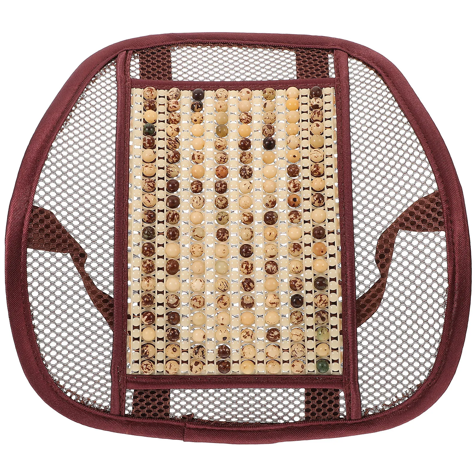 

Ergonomic Car Lumbar Support Pillow Wood Material Breathable Back Cushion Comfortable for Driving Seat Office Chair Backrest