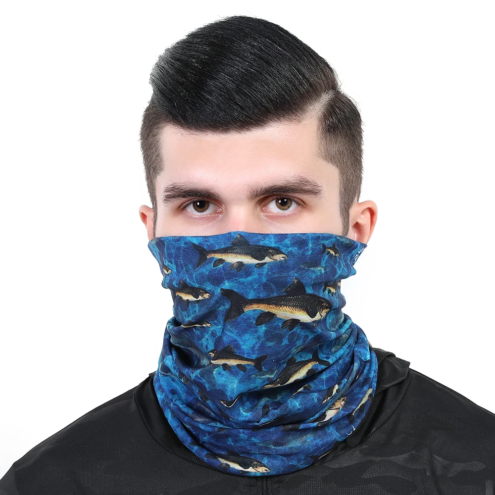 2024 Creative Fish Scale Ocean Shark Design Fishing Bandana UV Protection Face Mask Balaclava Cycling Headband Head Neck Scarf