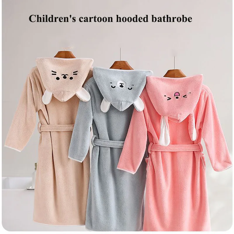 

Детские осенне-зимние банные полотенца, детские удлиненные и утолщенные халаты, банные халаты с капюшоном, одежда для сна 105-165 см