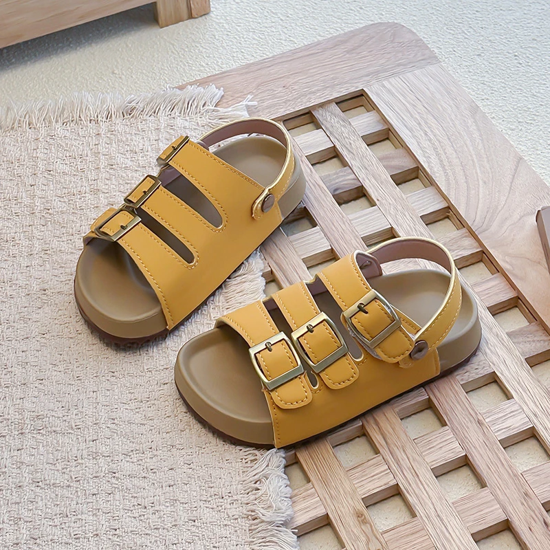 Mumoresip Children Causal Sandals Hollow-out Simple Summer Kids Shoes for Boys Girls Back To School Toddlers Open-toe Sandals