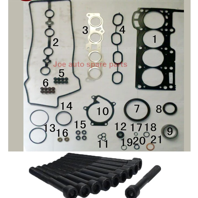 3SZ 3SZVE Engine Full gasket set kit cylinder head bolt nuts screw for Daihatsu SIRION M3 TERIOS J2 MATERIA M4 1.5L 2005-