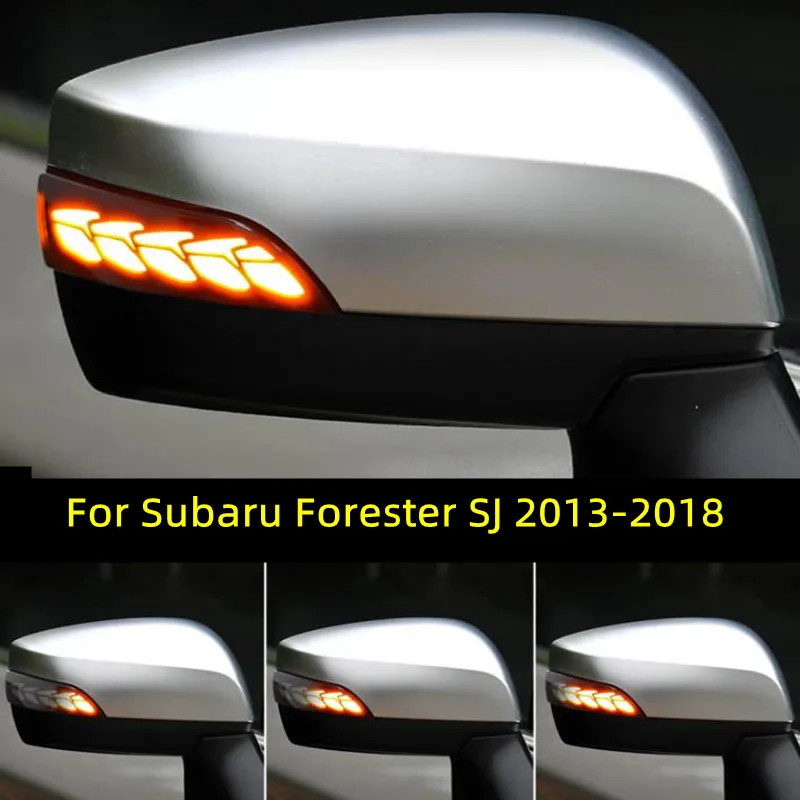 

2x LED Dynamic Turn Signal Lights For Subaru Forester SJ 2014 2015 2016 2017 2018 Rearview Mirror Indicator Sequential Blinker