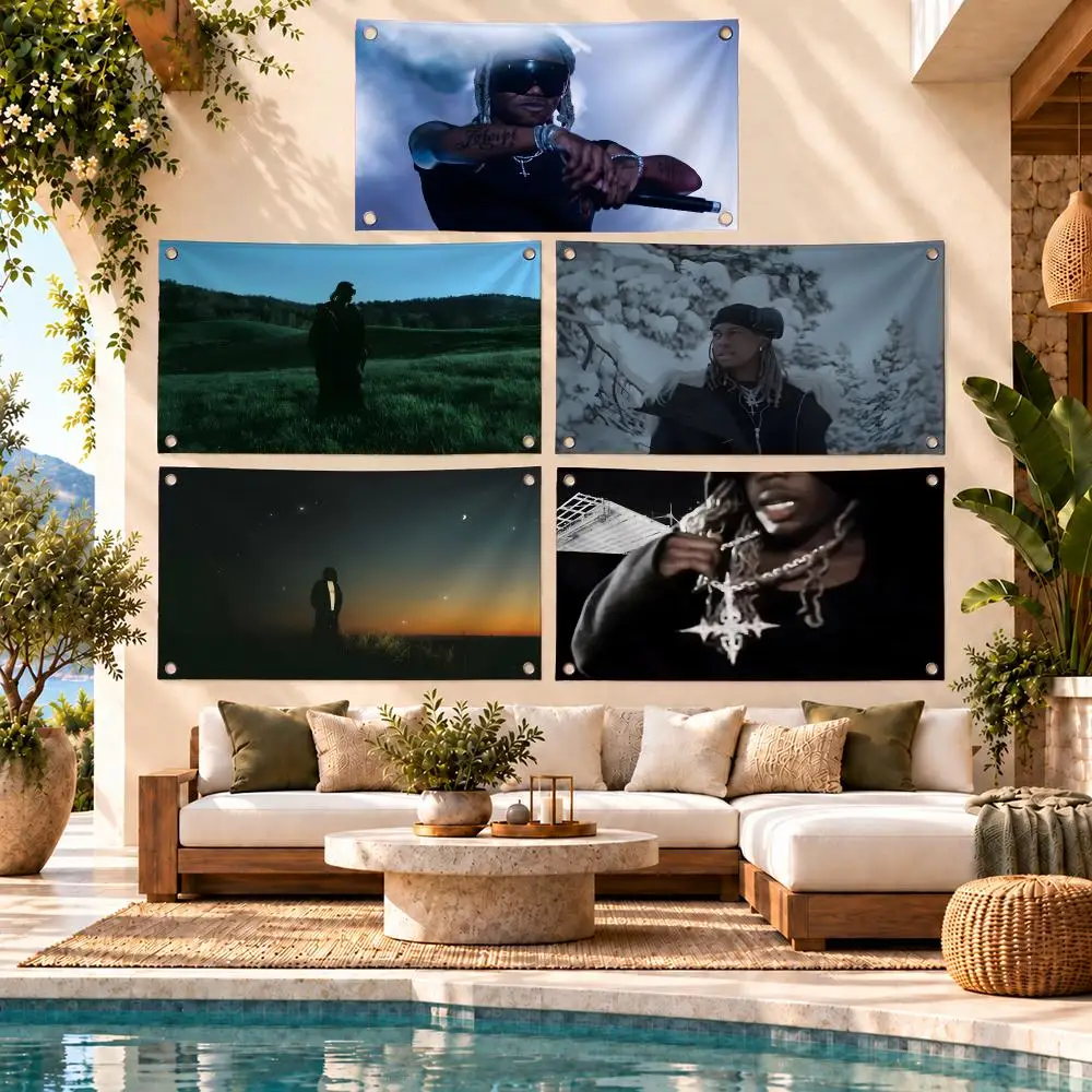 Destroy Lonely Rapper Flags For Outdoor Party Home Living Room Bar Bedroom Decoration Soft Durable Tapestry Skin-friendly