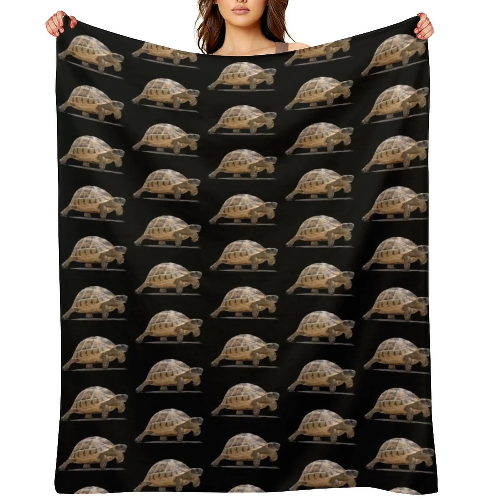 

Marching Baby Tortoise Cartoon Vector Isolated Throw Blanket Furry Luxury Thicken Custom christmas gifts Blankets
