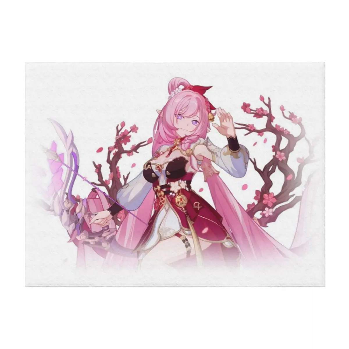 

Honkai Impact 3rd Elysia Herrscher of Human Ego Peachy Spring Throw Blanket Plaid Stuffeds Sofa Soft Plush Plaid Blankets