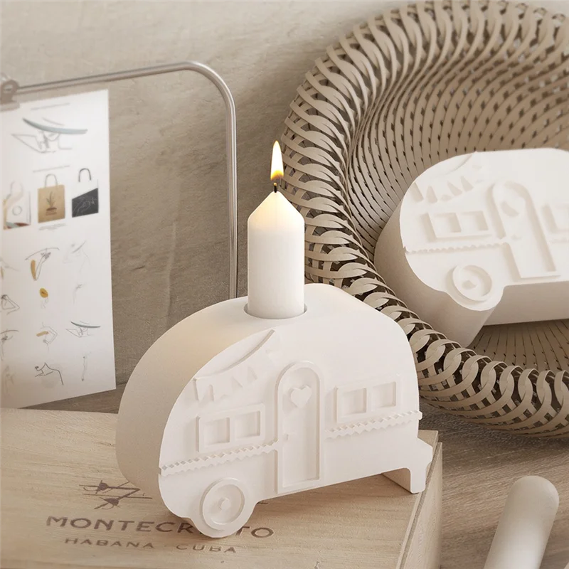 

AS94-2PCS DIY автомобильный подсвечник, смоляная форма, ароматическая подсвеча, силиконовая форма для украшения дома